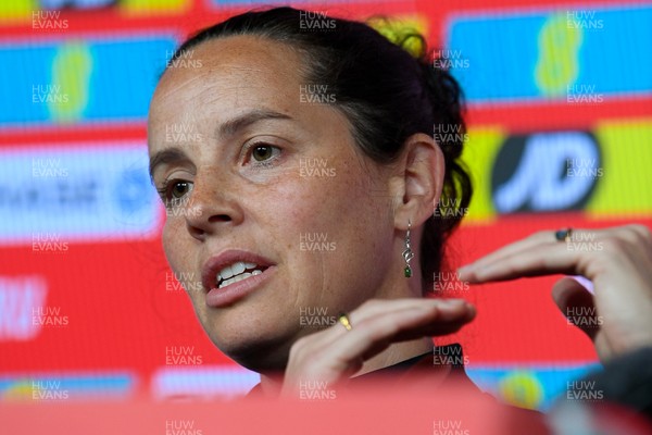 270526 - Wales Women Football Squad Announcement - Wales Women Head Coach, Rhian Wilkinson speaks to the press after announcing her squad for the upcoming World Cup Qualifying match against Czech Republic  