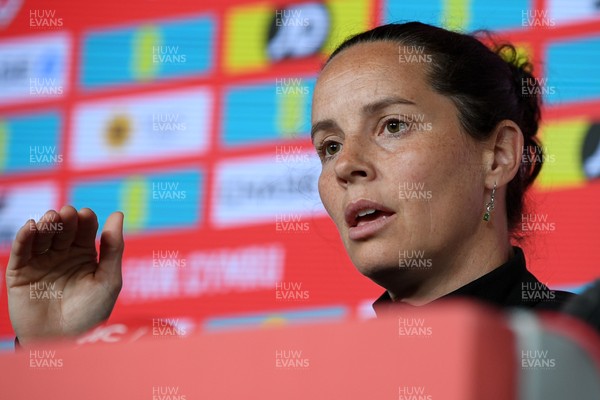 270526 - Wales Women Football Squad Announcement - Wales Women Head Coach, Rhian Wilkinson speaks to the press after announcing her squad for the upcoming World Cup Qualifying match against Czech Republic  