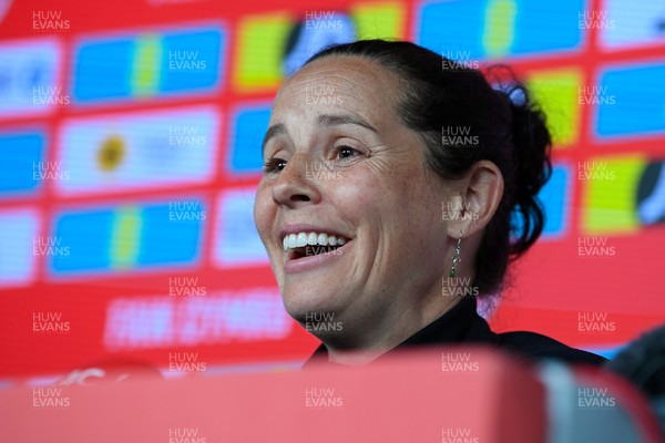 270526 - Wales Women Football Squad Announcement - Wales Women Head Coach, Rhian Wilkinson speaks to the press after announcing her squad for the upcoming World Cup Qualifying match against Czech Republic  