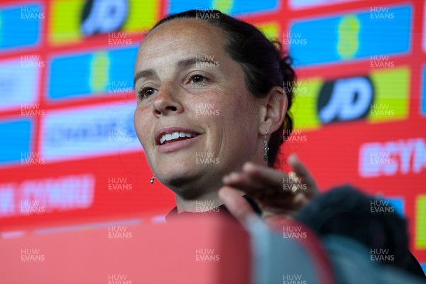 270526 - Wales Women Football Squad Announcement - Wales Women Head Coach, Rhian Wilkinson speaks to the press after announcing her squad for the upcoming World Cup Qualifying match against Czech Republic  