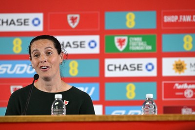 290926 - Wales Women Football Squad Announcement - Wales Manager Rhian Wilkinson announces her squad for the upcoming 2027 FIFA Women’s World Cup Play Offs against Albania
