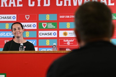 290926 - Wales Women Football Squad Announcement - Wales Manager Rhian Wilkinson announces her squad for the upcoming 2027 FIFA Women’s World Cup Play Offs against Albania