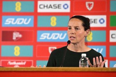 290926 - Wales Women Football Squad Announcement - Wales Manager Rhian Wilkinson announces her squad for the upcoming 2027 FIFA Women’s World Cup Play Offs against Albania