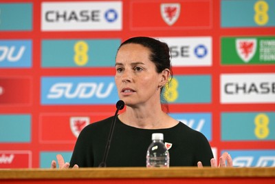 290926 - Wales Women Football Squad Announcement - Wales Manager Rhian Wilkinson announces her squad for the upcoming 2027 FIFA Women’s World Cup Play Offs against Albania