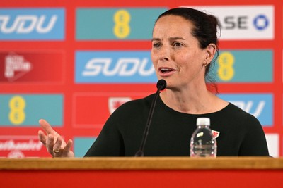 290926 - Wales Women Football Squad Announcement - Wales Manager Rhian Wilkinson announces her squad for the upcoming 2027 FIFA Women’s World Cup Play Offs against Albania