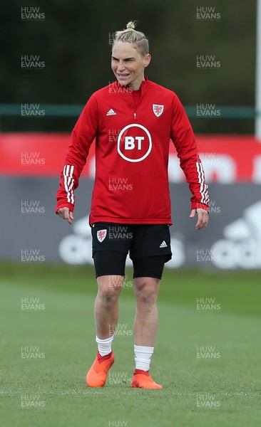 060421 Wales Women Football Training Session - Jess Fishlock during training session ahead of their match against Canada