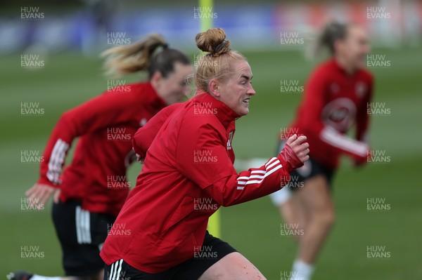 060421 Wales Women Football Training Session - Rachel Rowe of Wales during training session ahead of their match against Canada