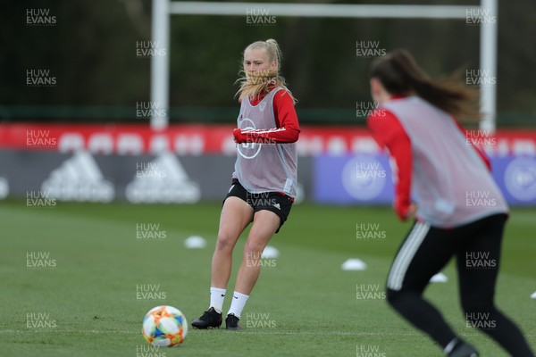 060421 Wales Women Football Training Session - Bethan Roberts of Wales during training session ahead of their match against Canada