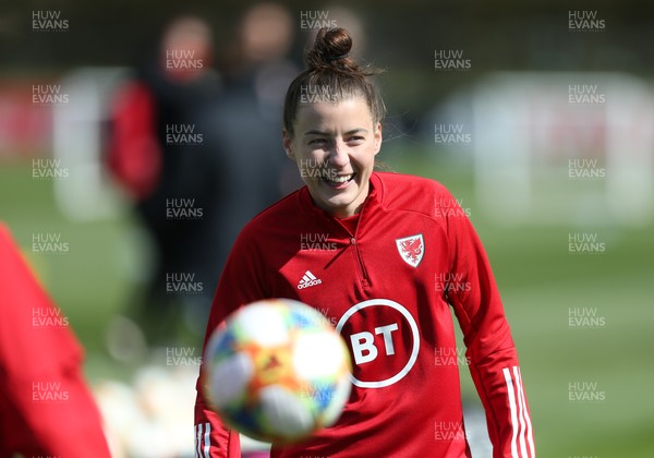 060421 Wales Women Football Training Session - Hayley Ladd of Wales during training session ahead of their match against Canada