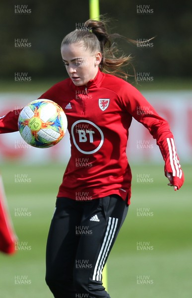 060421 Wales Women Football Training Session - Lilly Woodham of Wales during training session ahead of their match against Canada