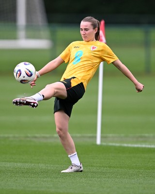 061026 - Wales Women Football Training - Carrie Jones during training ahead of their World Cup Play-Off match against Albania