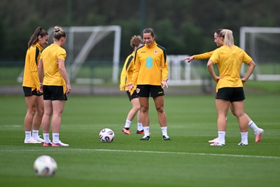 061026 - Wales Women Football Training - Wales during training ahead of their World Cup Play-Off match against Albania