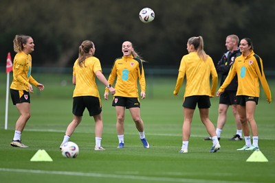 061026 - Wales Women Football Training - Lilly Woodham during training ahead of their World Cup Play-Off match against Albania