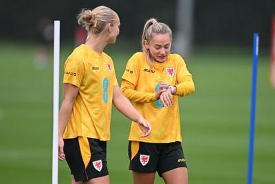 061026 - Wales Women Football Training - Charlie Estcourt during training ahead of their World Cup Play-Off match against Albania