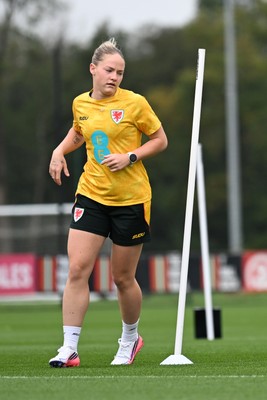 061026 - Wales Women Football Training - Phoebe Poole during training ahead of their World Cup Play-Off match against Albania