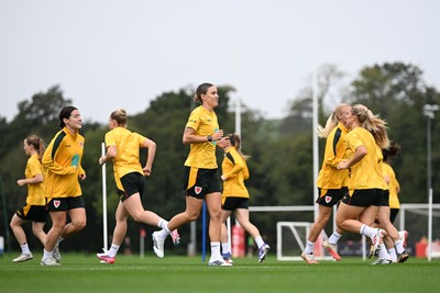 061026 - Wales Women Football Training - Wales during training ahead of their World Cup Play-Off match against Albania