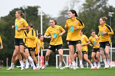 061026 - Wales Women Football Training - Wales during training ahead of their World Cup Play-Off match against Albania