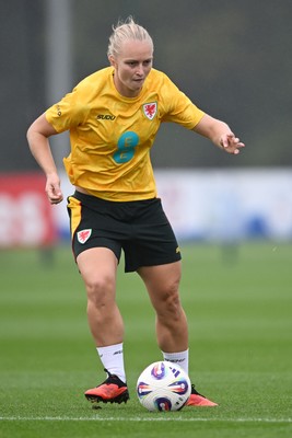 061026 - Wales Women Football Training - Elise Hughes during training ahead of their World Cup Play-Off match against Albania