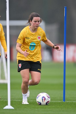 061026 - Wales Women Football Training - Esther Morgan during training ahead of their World Cup Play-Off match against Albania