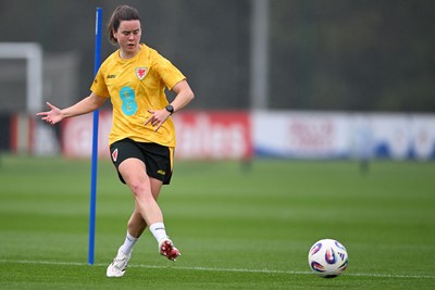 061026 - Wales Women Football Training - Esther Morgan during training ahead of their World Cup Play-Off match against Albania