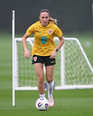 061026 - Wales Women Football Training - Laura Hughes during training ahead of their World Cup Play-Off match against Albania