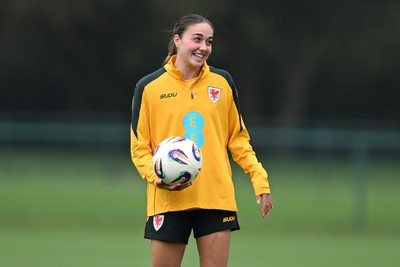 061026 - Wales Women Football Training - Scarlett Hill during training ahead of their World Cup Play-Off match against Albania