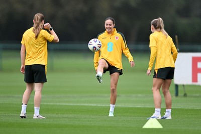 061026 - Wales Women Football Training - Scarlett Hill during training ahead of their World Cup Play-Off match against Albania