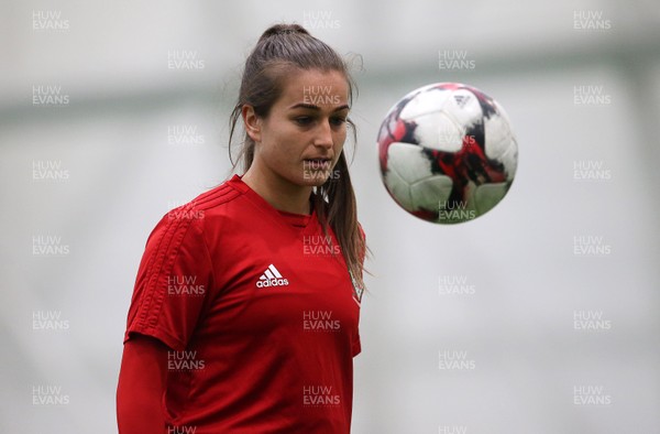 061119 - Wales Women Football Training - Megan Wynne during training
