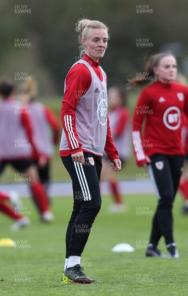 080421 Wales Women Football Training Session - Sophie Ingle of Wales during a training session at Leckwith Stadium ahead of their match against Canada