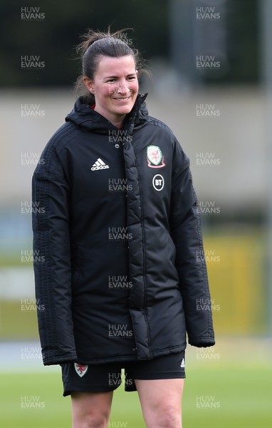 080421 Wales Women Football Training Session - Helen Ward of Wales during a training session at Leckwith Stadium ahead of their match against Canada