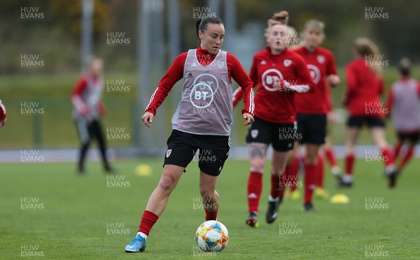080421 Wales Women Football Training Session - Natasha Harding of Wales during a training session at Leckwith Stadium ahead of their match against Canada