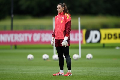 080626 - Wales Women Football Training - Safia Middleton-Patel during training ahead of their upcoming World Cup qualifier match against Czech Republic