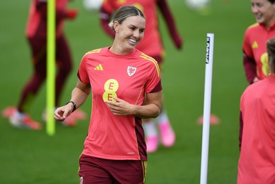 080626 - Wales Women Football Training - Gemma Evans during training ahead of their upcoming World Cup qualifier match against Czech Republic