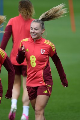 080626 - Wales Women Football Training - Charlotte Estcourt during training ahead of their upcoming World Cup qualifier match against Czech Republic