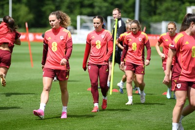080626 - Wales Women Football Training - Hannah Cain during training ahead of their upcoming World Cup qualifier match against Czech Republic