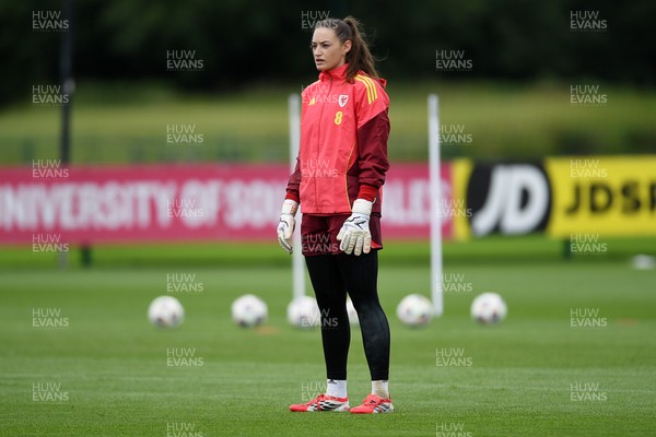 080626 - Wales Women Football Training - Safia Middleton-Patel during training ahead of their upcoming World Cup qualifier match against Czech Republic