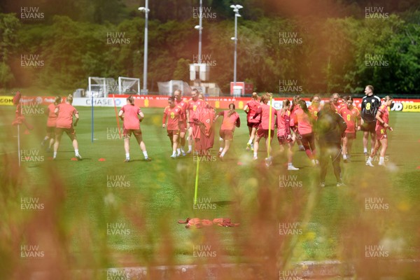 080626 - Wales Women Football Training - Wales during training ahead of their upcoming World Cup qualifier match against Czech Republic