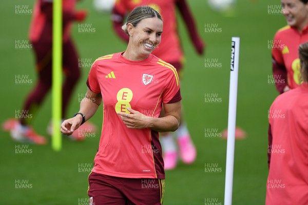 080626 - Wales Women Football Training - Gemma Evans during training ahead of their upcoming World Cup qualifier match against Czech Republic