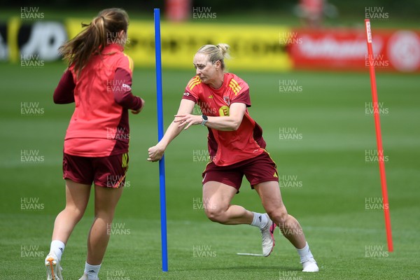 080626 - Wales Women Football Training - Rhiannon Roberts during training ahead of their upcoming World Cup qualifier match against Czech Republic