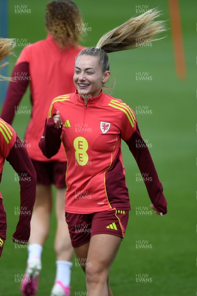 080626 - Wales Women Football Training - Charlotte Estcourt during training ahead of their upcoming World Cup qualifier match against Czech Republic