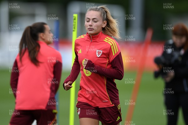 080626 - Wales Women Football Training - Charlotte Estcourt during training ahead of their upcoming World Cup qualifier match against Czech Republic