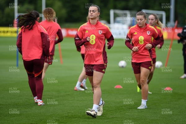 080626 - Wales Women Football Training - Ella Powell during training ahead of their upcoming World Cup qualifier match against Czech Republic