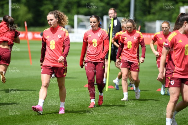 080626 - Wales Women Football Training - Hannah Cain during training ahead of their upcoming World Cup qualifier match against Czech Republic