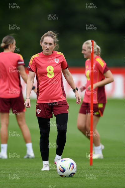 080626 - Wales Women Football Training - Rachel Rowe during training ahead of their upcoming World Cup qualifier match against Czech Republic