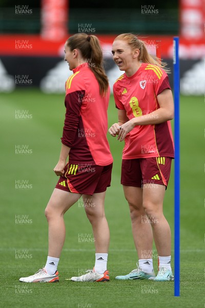 080626 - Wales Women Football Training - Ceri Holland during training ahead of their upcoming World Cup qualifier match against Czech Republic