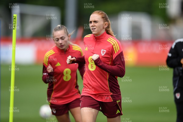 080626 - Wales Women Football Training - Ceri Holland during training ahead of their upcoming World Cup qualifier match against Czech Republic