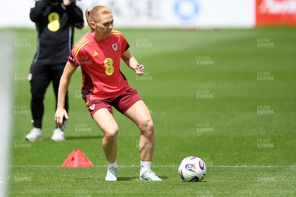 080626 - Wales Women Football Training - Ceri Holland during training ahead of their upcoming World Cup qualifier match against Czech Republic