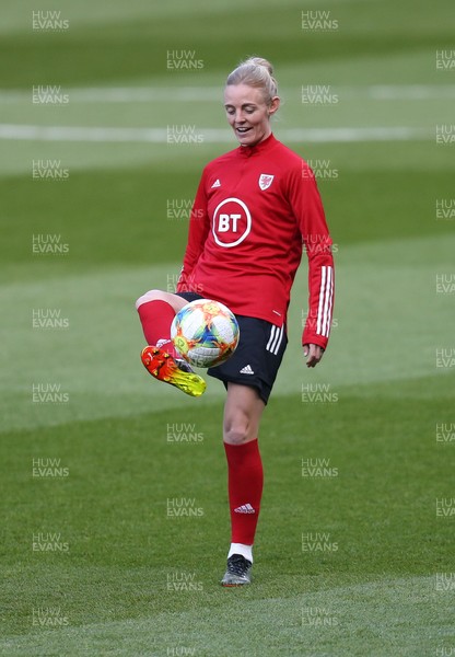 120421 Wales Women Football Training Session - Sophie Ingle of Wales during a training session at Cardiff City Stadium ahead of their friendly international match against Denmark