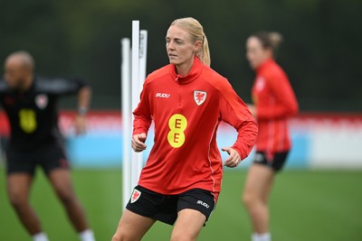 121026 - Wales Women Football Training - Sophie Ingle during training head of their sides World Cup play-off match against Albania