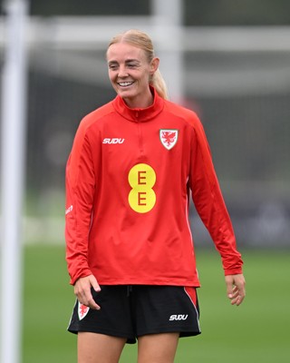 121026 - Wales Women Football Training - Sophie Ingle during training head of their sides World Cup play-off match against Albania